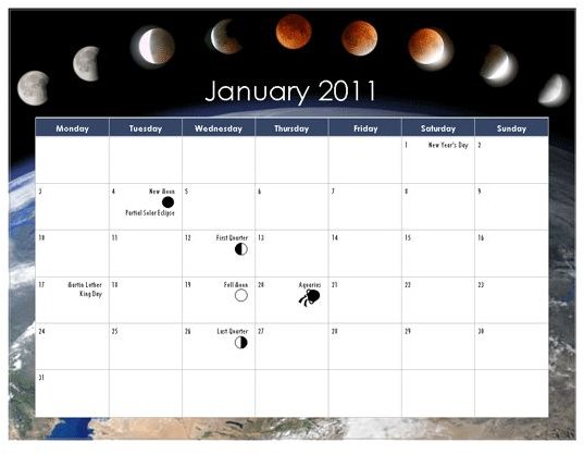 microsoft word 2010 calendar template