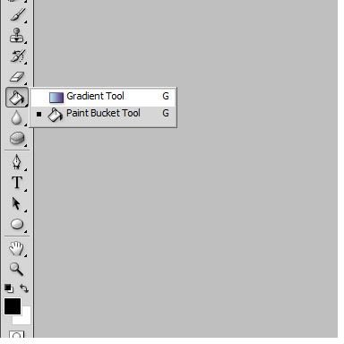 The location of the Gradient Tool in Adobe Photoshop