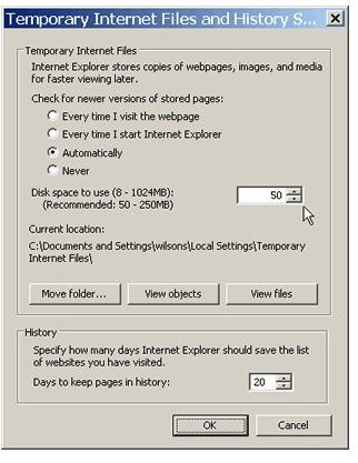 Internet Explorer 7 Disk Cache Size - Learn How to Change the Size