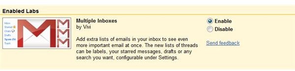 Gmail Multiple Inboxes in Labs.