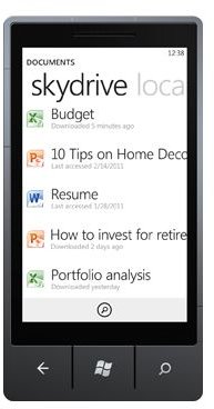 Windows Phone Office Hub Improvements