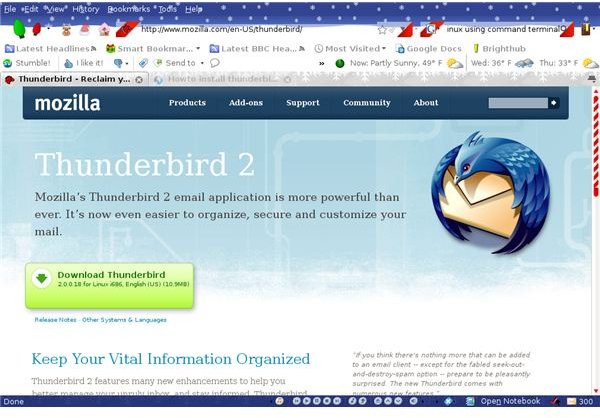 Installing Thunderbird On Ubuntu Hardy Heron