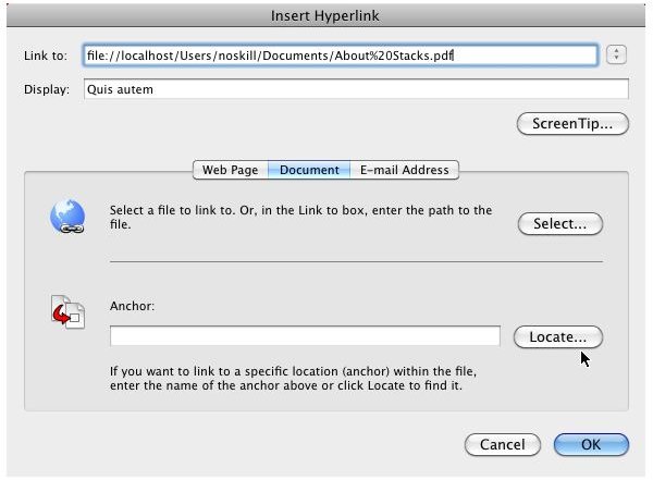How to Open Pdf from Mac Word Hyperlink