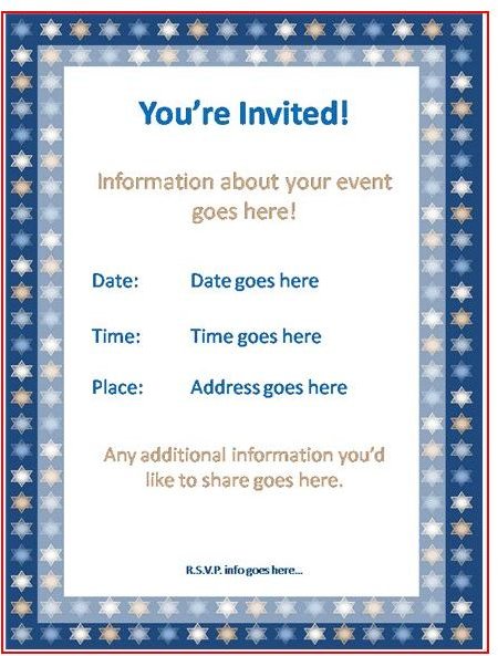 Sample Invitation Template 1