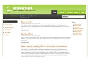 Drupal Templates for Free: Green N Black