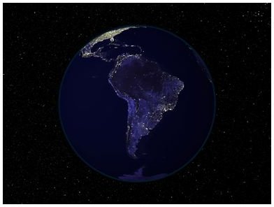 South America at night