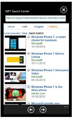 Guide to Using Windows Phone 7 Search Center App