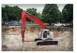 Excavator with Breaker Attachment, courtesy of Flickr, nugefishes