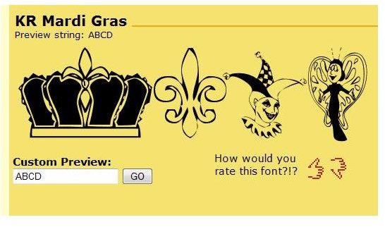 KR Mardi Gras Font