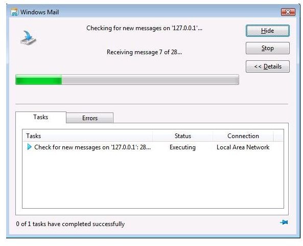 Image 7: Send/Receive start downloading emails