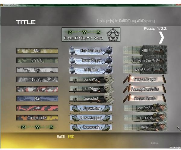Call of Duty: Modern Warfare 2 Titles and Emblems