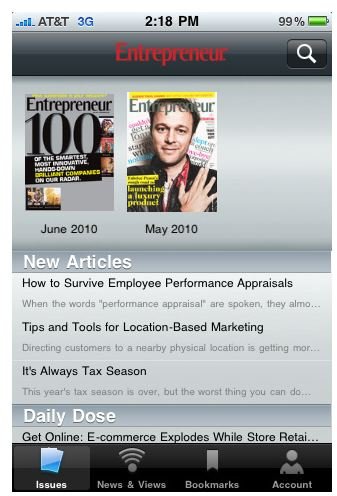 Entrepreneur Magazine iPhone App