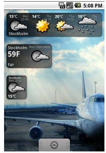 Snowstorm Weather Widget Android App