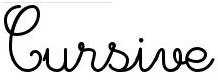 Cursive