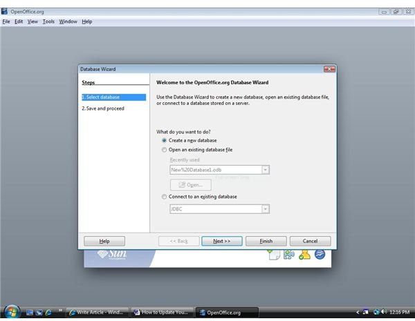 Create a Database Using OpenOffice 3.0