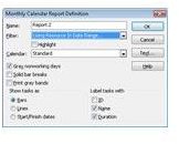 Microsoft Project 2007: Create a Custom Calendar Report