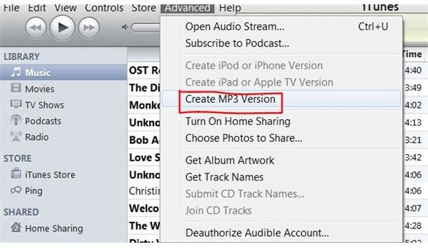 convert itunes download to mp3