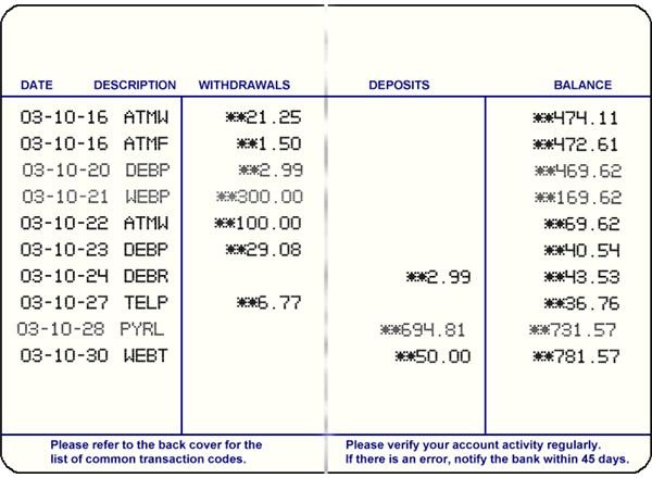 SampleBankbook