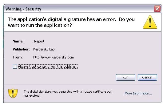 Kaspersky Online Scanner Digital Signature Has Expired