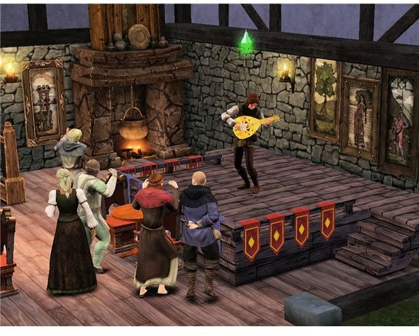The Sims Medieval Bard Playing Lute