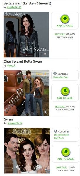 The Sims 3 Bella Swan Downloads