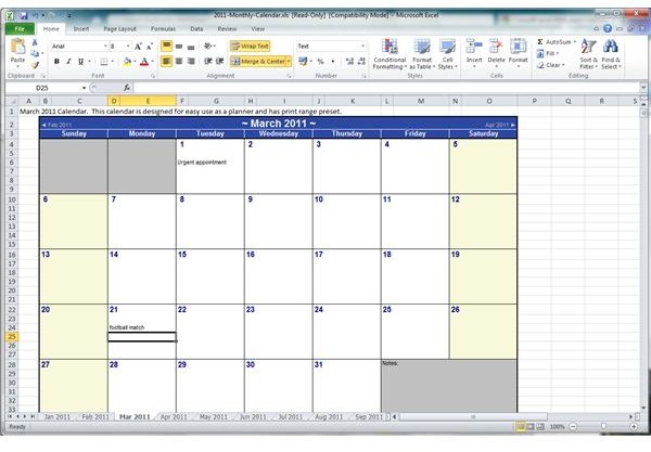 microsoft excel 2010 schedule template