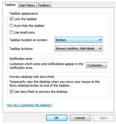 Windows 7 Taskbar Tweaks