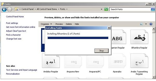 Get and Install Arabic Fonts for Windows and Word