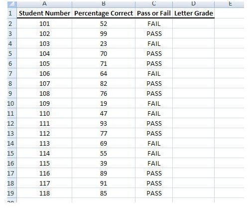 Letter Grade Column