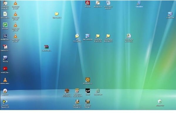 A typical Windows XP desktop