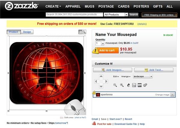 Zazzle Custom Mouse Pad