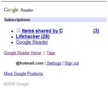 google mobile feed reader