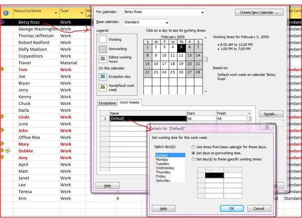 Shared Resources Set Working Time