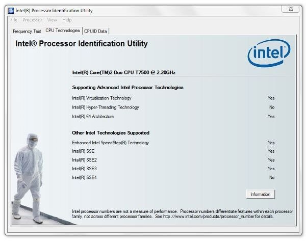 Intel Processor Identification Utility