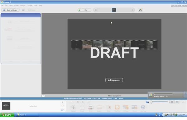 Movie Maker Draft Screen