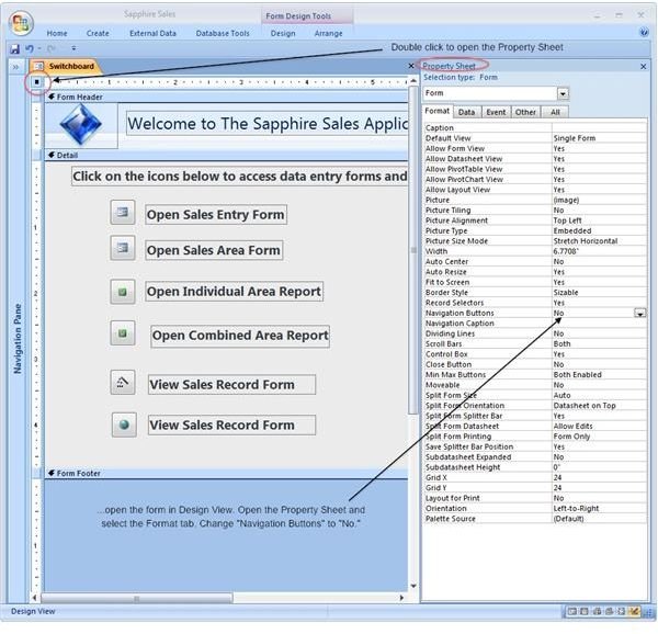 MS Access Databases Using Your Repository to be Navigated by the Switchboard