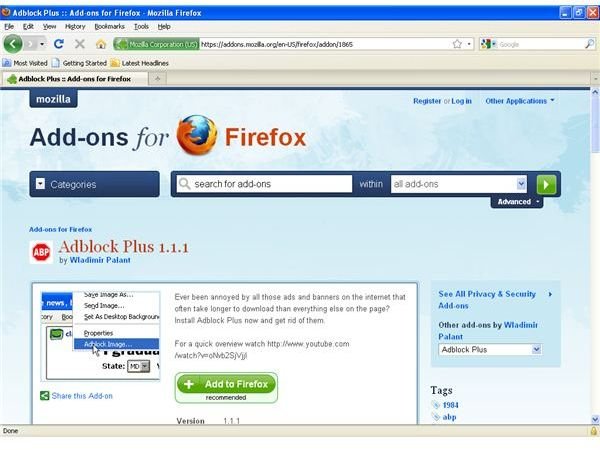 adblock plus firefox extension