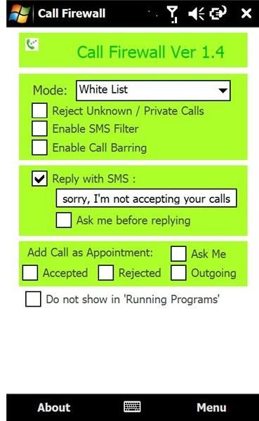 Responding to blocked calls by SMS