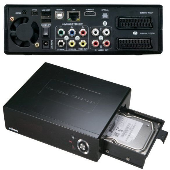 Figure 2: Back panel showing connectivity options and installation of hard disk drive