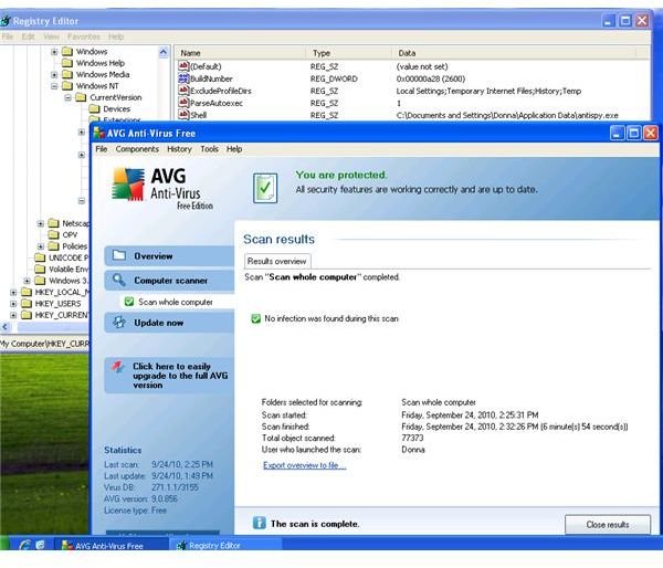 Free Antivirus and Trojan Removers: AVG Free