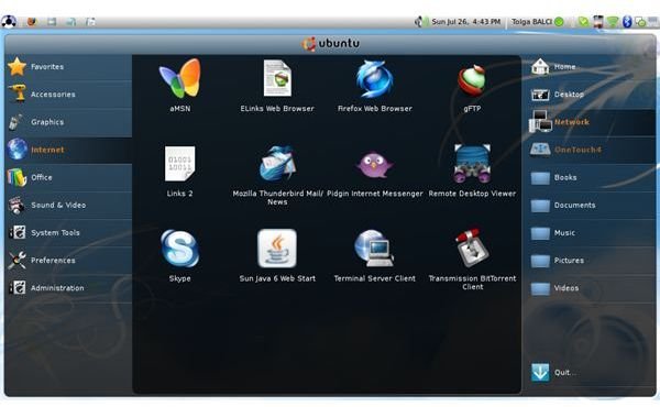 Eeebuntu Netbook Remix Internet
