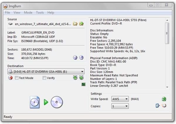 create a bootable usb drive windows 7 embedded