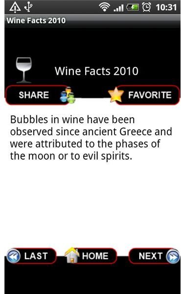 Wine Facts 2000 Fact Screen