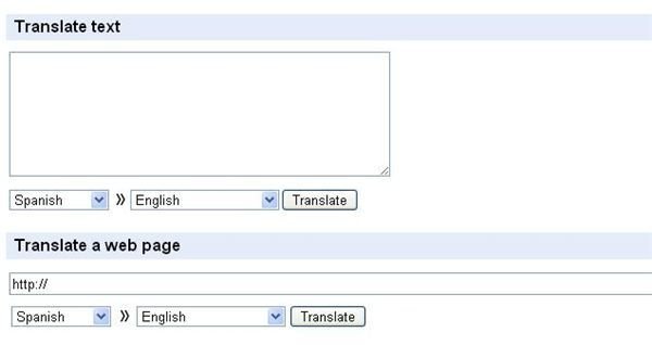 google language translation tool