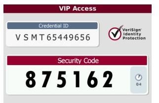 VIP Access Screenshot