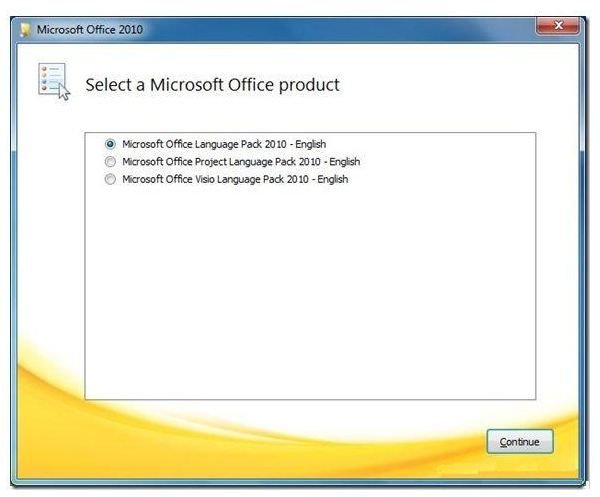 Office 2010 Language Pack Installation