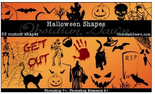 Halloween Custom Shapes by redheadstock