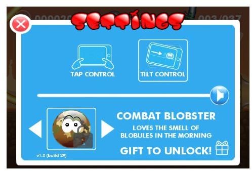 Blobster controls 