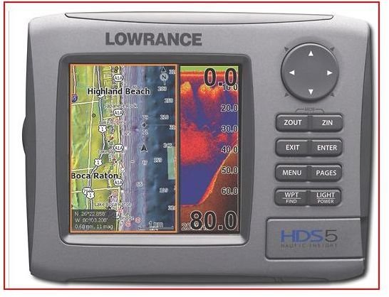 Lowrance - HDS-5 Fishfinder GPS Chartplotter
