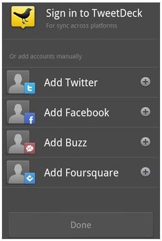 TweetDeck (Twitter, Facebook, Foursquare)